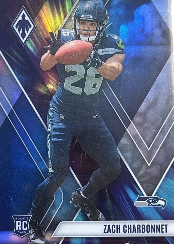 Zach Charbonnet 2023 Phoenix #127 Color Burst Rookie RAW