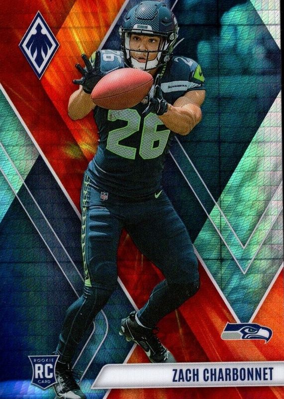 Zach Charbonnet 2023 Phoenix #127 Fire Burst /340 Rookie RAW