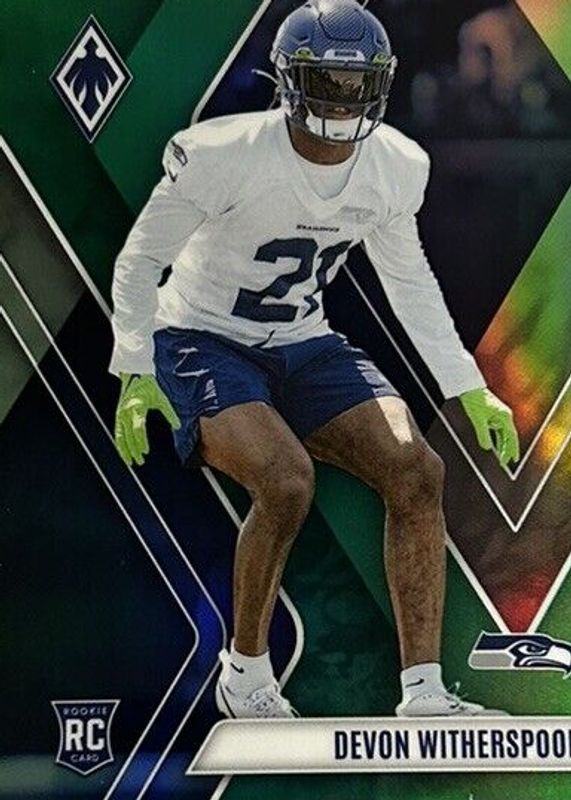 Devon Witherspoon 2023 Phoenix #145 Green /25 Rookie RAW