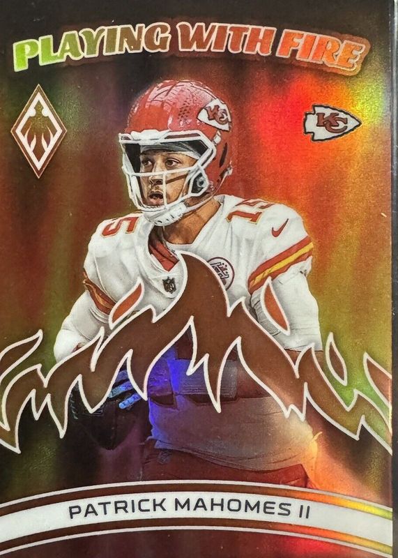 Patrick Mahomes II 2023 Phoenix #PWF-8 Playing with Fire - Orange /75 RAW