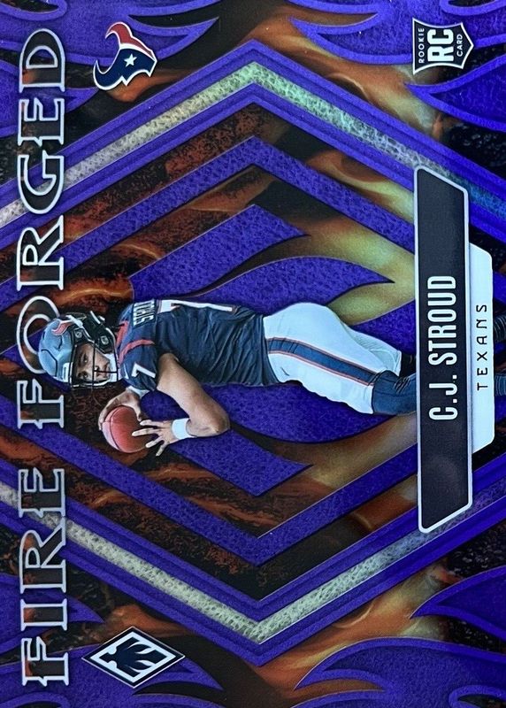 CJ Stroud 2023 Phoenix #FF-6 Fire Forged - Purple /125 Rookie SGC 9.5