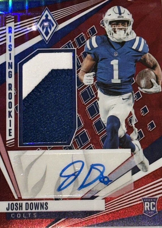 Josh Downs 2023 Phoenix #RMS-JDO Rising Rookie Material Signatures ...