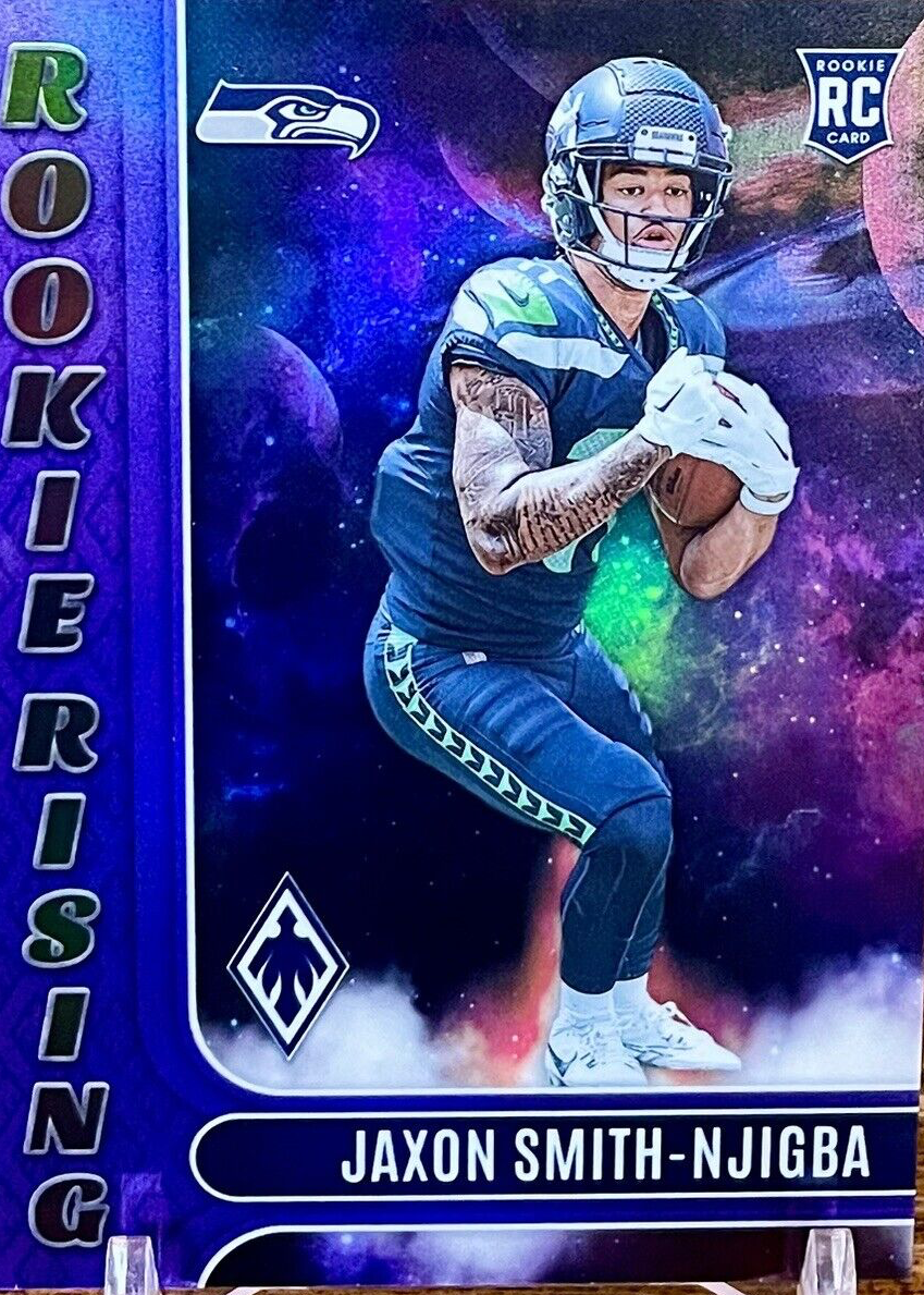 Jaxon Smith-Njigba 2023 Phoenix #RIS-9 Rookie Rising - Purple /125