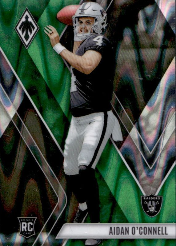Aidan O'Connell 2023 Phoenix #122 Green Seismic /25 Rookie RAW