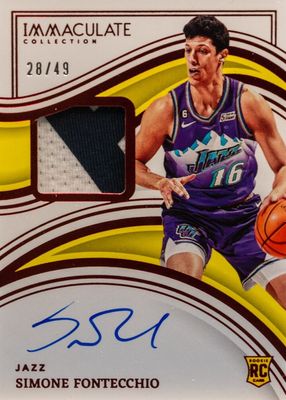 2022 Immaculate #106 Rookie Patch Auto - Red /49