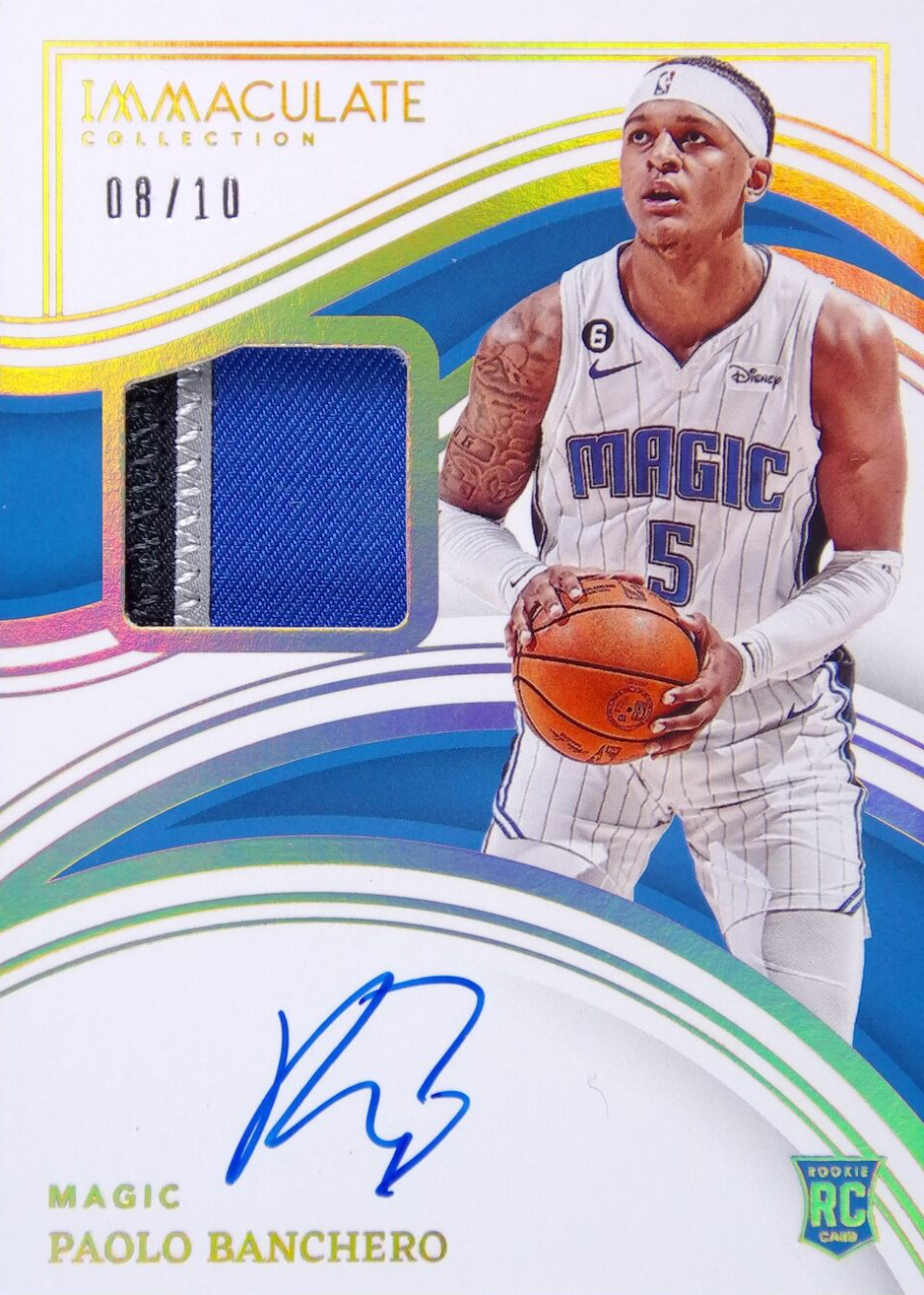 Paolo Banchero 2022 Immaculate #105 Rookie Patch Auto - Gold