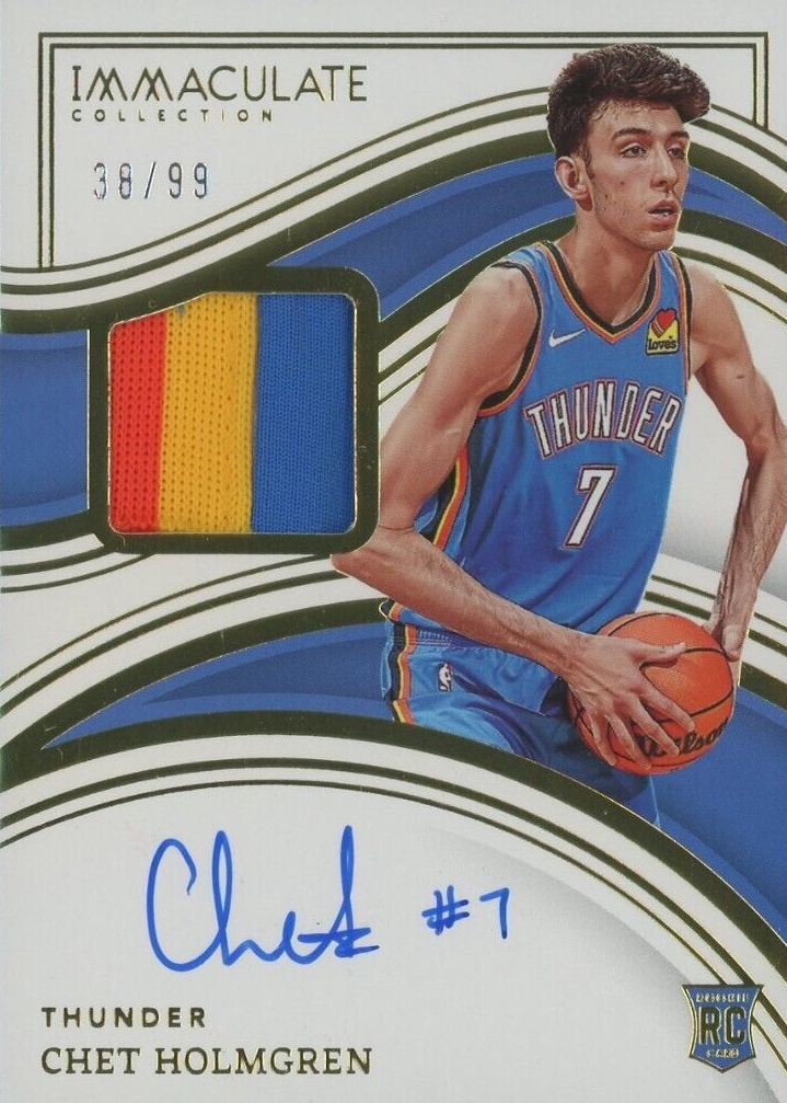 スポーツ選手 Chet Holmgren /25 RC AUTO Chet Holmgren 2022-23 Panini Chronicles Phoenix Silver RC