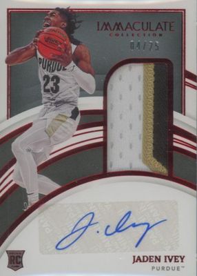 2022 Immaculate #135 Rookie Patch Auto - Red /49