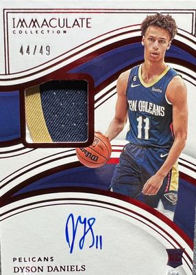 2022 Immaculate #121 Rookie Patch Auto - Red /49