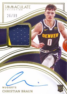 Christian Braun 2022 Mosaic #RA-CBN Rookie Autographs - Red Wave