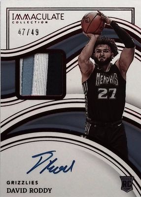 2022 Immaculate #120 Rookie Patch Auto - Red /49