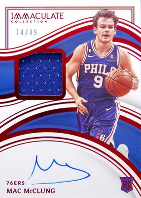 2022 Immaculate #115 Rookie Patch Auto - Red /49