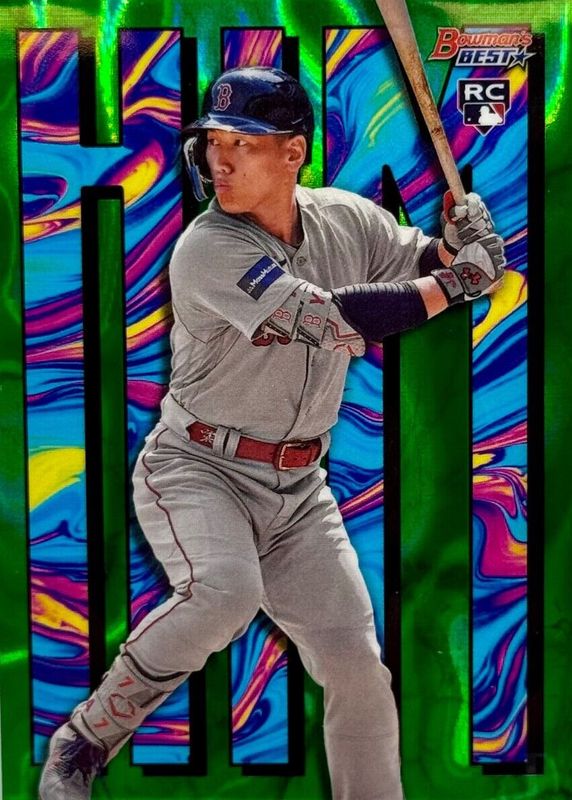 Masataka Yoshida 2023 Bowman's Best #HIM-9 Him - Green Lava Refractor /10 Rookie PSA 10