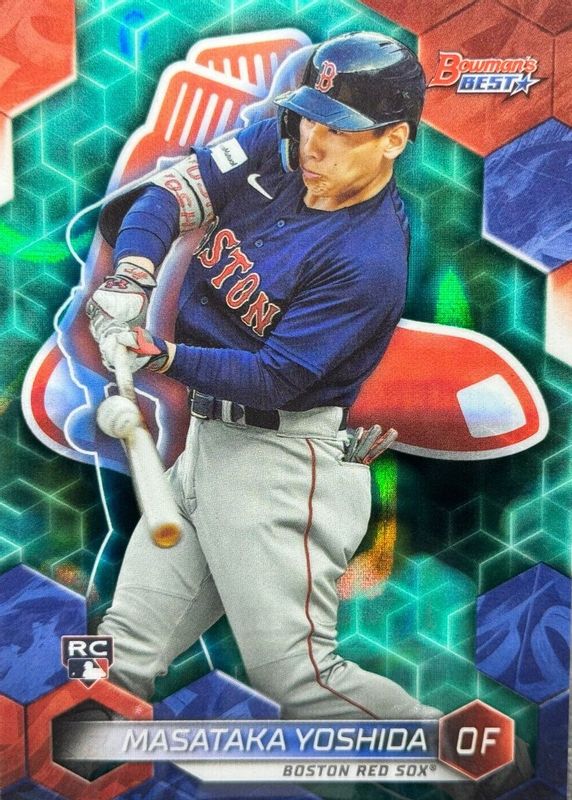 Masataka Yoshida 2023 Bowman's Best #40 Aqua Lava Refractor /199 Rookie PSA 10