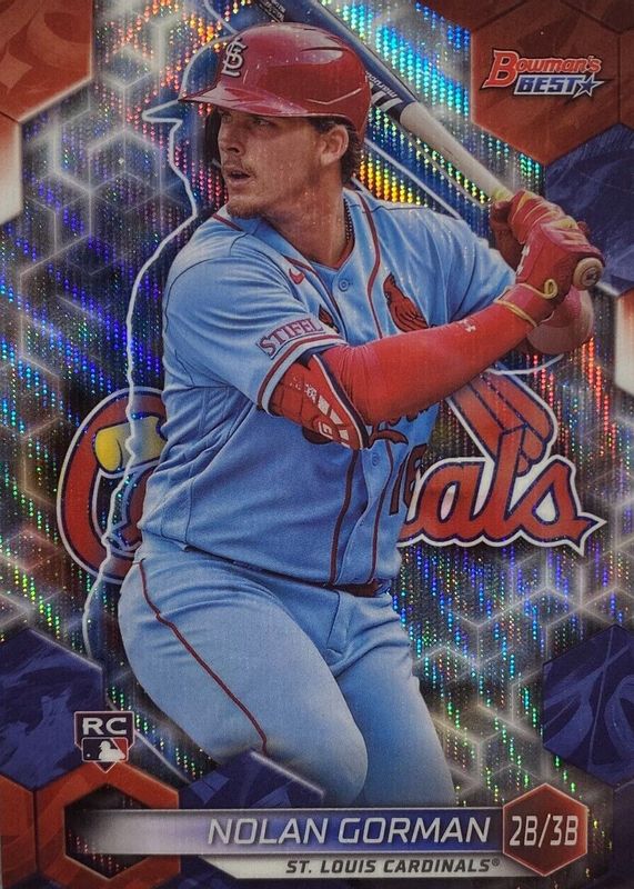 Nolan Gorman 2023 Bowman's Best #29 Wave Refractor Rookie PSA 10