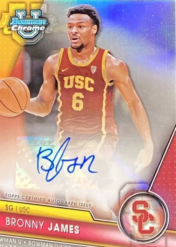Bronny James 2023 Bowman U Now Rookie Card (Topps) – PSA 10 Graded, USC Trojans, #16