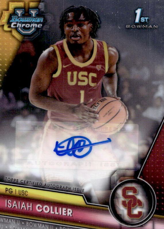 Isaiah Collier 2023 Bowman Chrome University #BCPA-IC Prospect Auto (1st) PSA 10