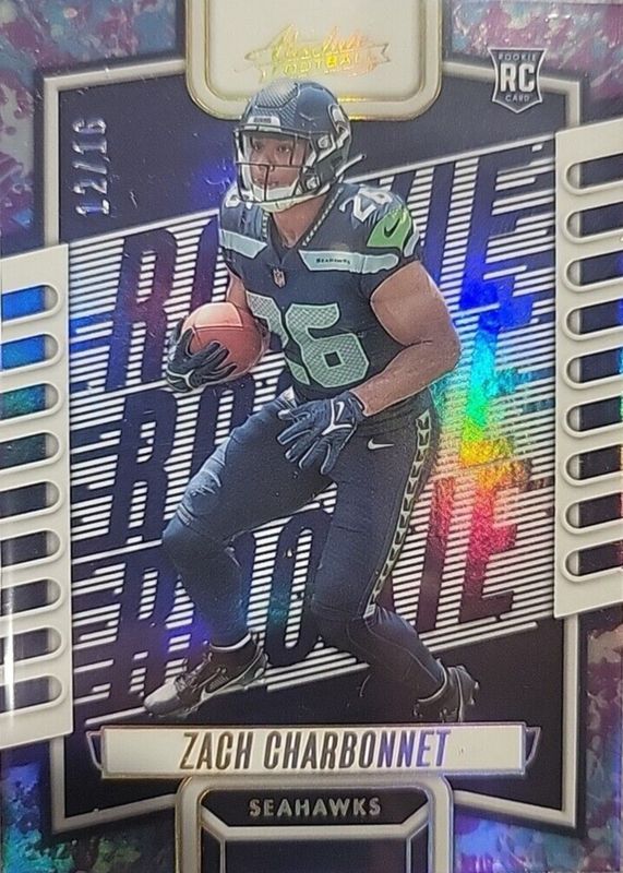 Zach Charbonnet 2023 Absolute #119 Splash Spectrum /16 Rookie RAW