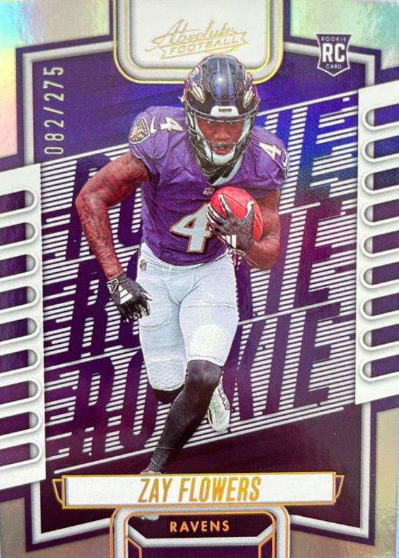 Zay Flowers 2023 Absolute #111 Spectrum /275 Rookie SGC 10