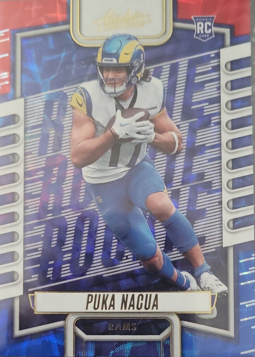 Puka Nacua 2023 Absolute #189 Red White Blue Kaleidoscope Price