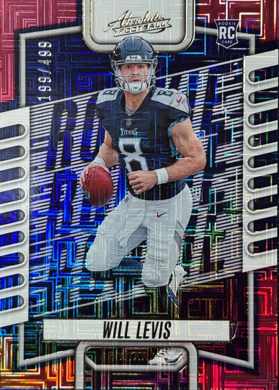 Will Levis 2023 Absolute #114 Red Squares /499 Rookie SGC 9