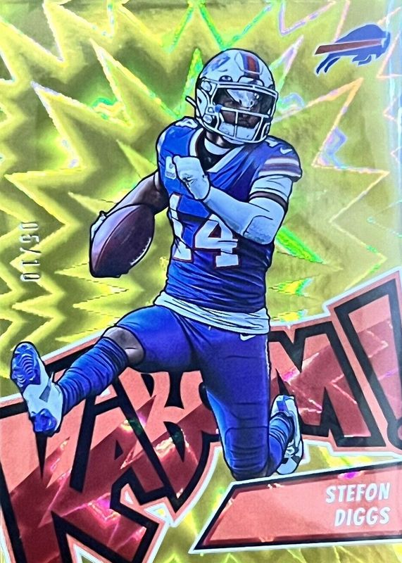 Stefon Diggs 2023 Absolute #K18 Kaboom! (Vertical) - Gold /10 SGC 9