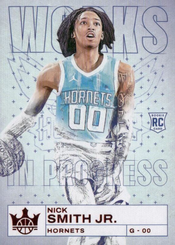 Nick Smith Jr. 2023 Court Kings #29 Works in Progress - Ruby /149 Rookie RAW