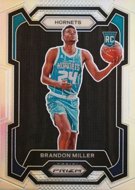 2023-24 NBA Hoops 272 Brandon Miller RC Teal Explosion Hornets