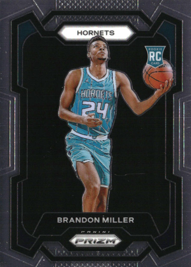 Brandon Miller 2023-24 Panini NBA Hoops YELLOW #284 Tribute Rookie RC