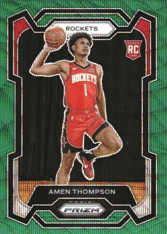 Amen Thompson 2023 Prizm #150 Green Wave Rookie PSA 9