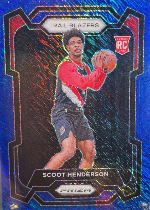 Scoot Henderson 2023 Prizm #141 Blue Shimmer /35 Rookie BGS 9.5