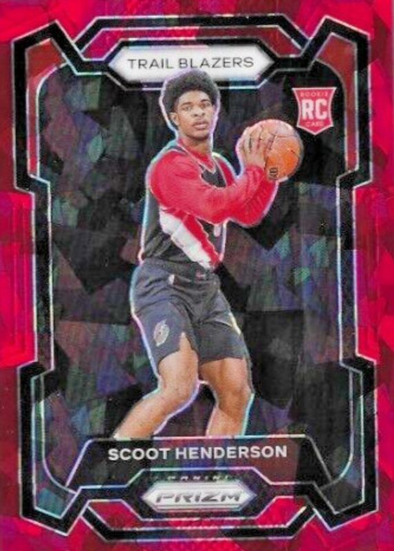 Scoot Henderson 2023 Prizm #141 Red Ice Rookie SGC 9.5