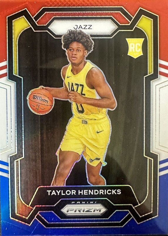 Taylor Hendricks 2023 Prizm #161 Red White Blue Rookie PSA 9