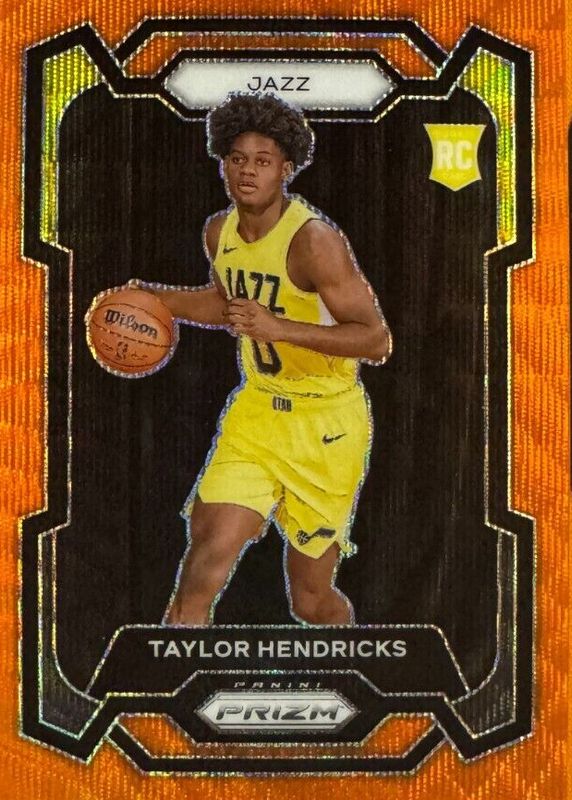 Taylor Hendricks 2023 Prizm #161 Orange Wave /60 Rookie SGC 9.5