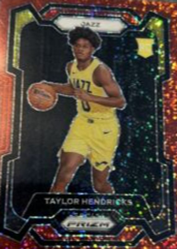 Taylor Hendricks 2023 Prizm #161 Red Sparkle /(SSP) Rookie RAW