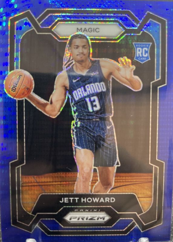 Jett Howard 2023 Prizm #132 Blue Seismic /99 Rookie PSA 10