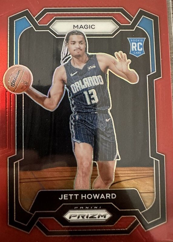 Jett Howard 2023 Prizm #132 Red /299 Rookie PSA 9