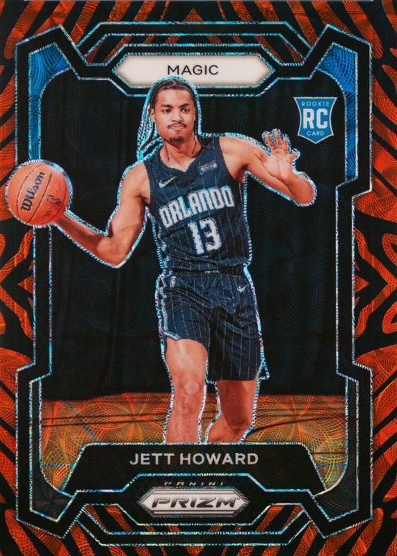 Jett Howard 2023 Prizm #132 Choice Tiger Stripe /(SSP) Rookie PSA 10