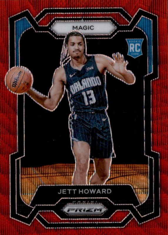 Jett Howard 2023 Prizm #132 Ruby Wave Rookie SGC 9.5