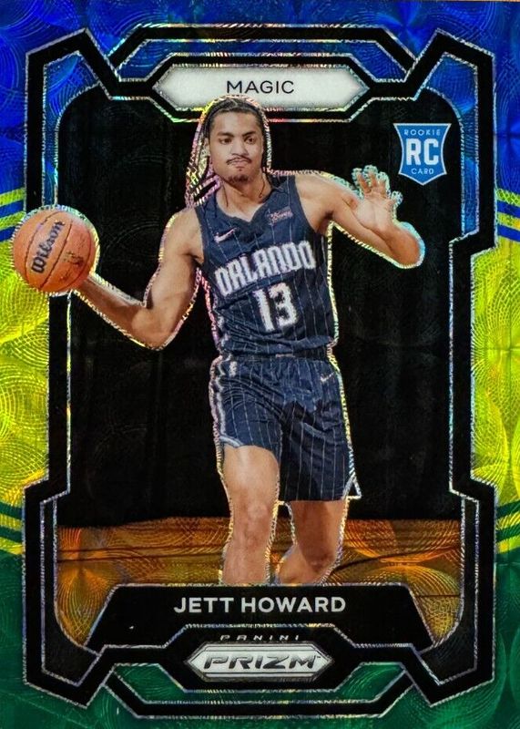 Jett Howard 2023 Prizm #132 Choice Blue Yellow Green Rookie PSA 9