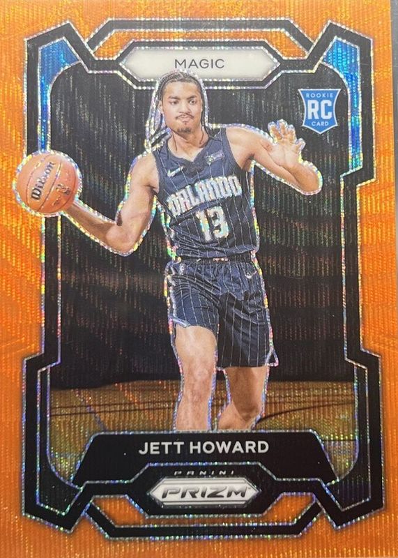 Jett Howard 2023 Prizm #132 Orange Wave /60 Rookie BGS 9