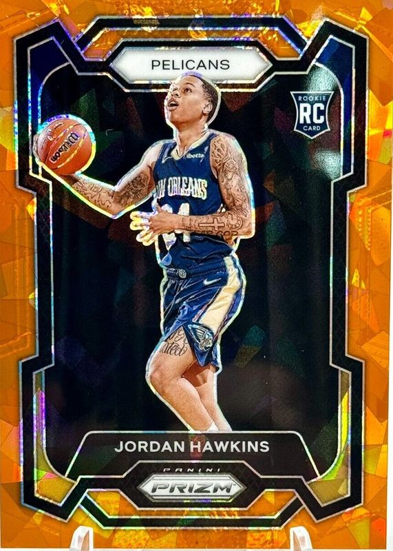 Jordan Hawkins 2023 Prizm #130 Orange Ice Rookie BGS 9.5