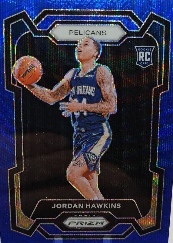 Jordan Hawkins 2023 Prizm #130 Blue Wave Rookie BGS 10 PRISTINE