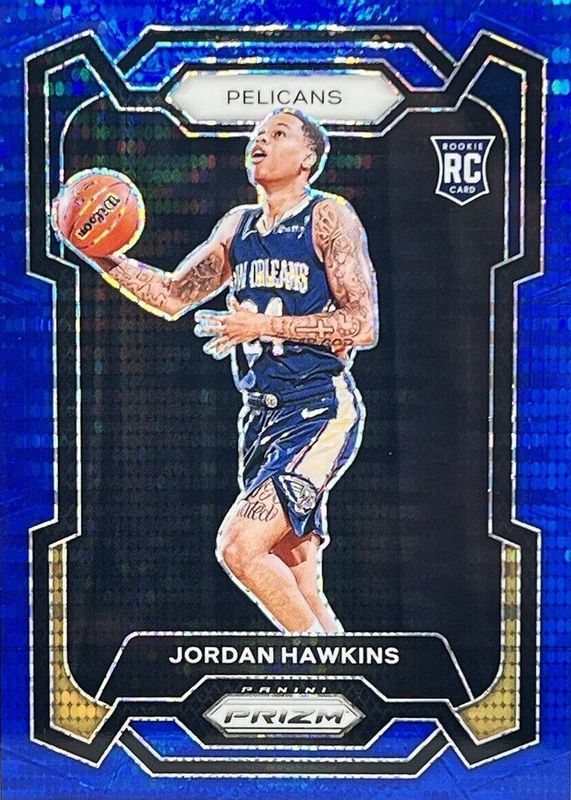 Jordan Hawkins 2023 Prizm #130 Blue Seismic /99 Rookie BGS 10 PRISTINE