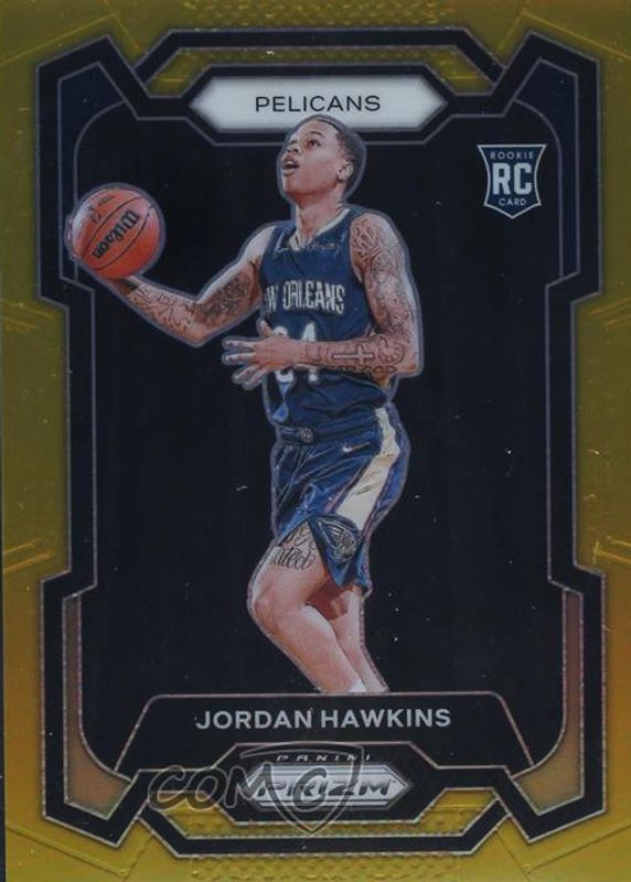 Jordan Hawkins 2023 Prizm #130 Gold /10 Rookie BGS 10 PRISTINE