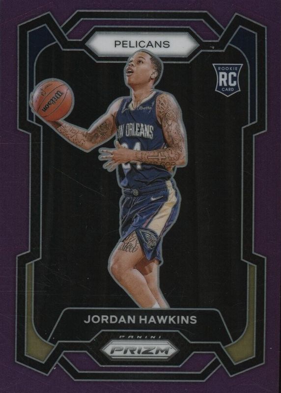 Jordan Hawkins 2023 Prizm #130 Purple /99 Rookie BGS 9