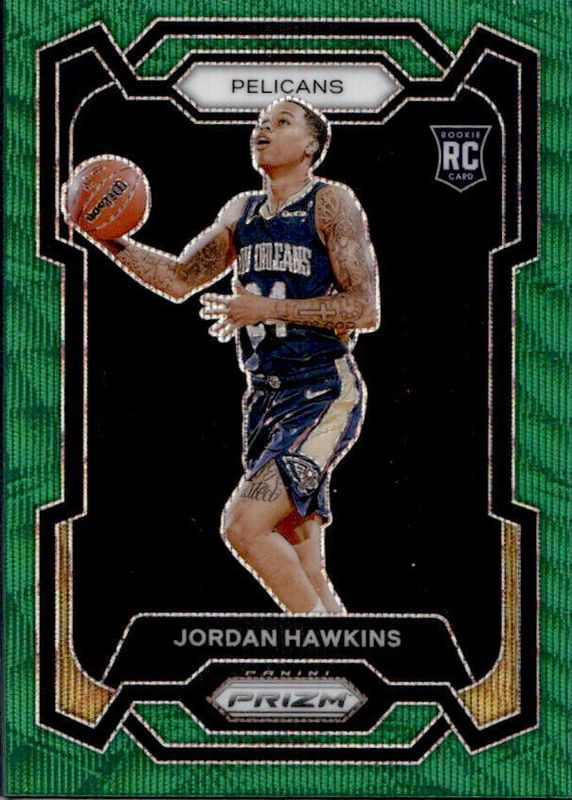 Jordan Hawkins 2023 Prizm #130 Green Wave Rookie SGC 9.5