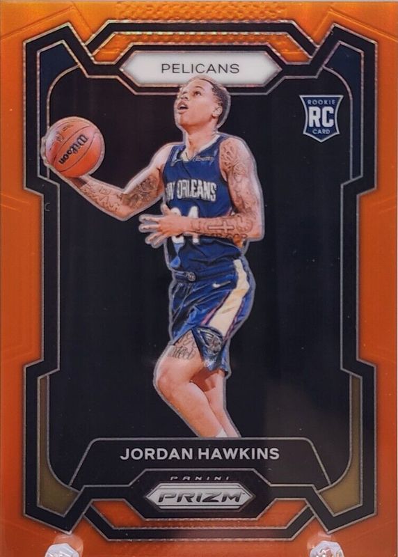 Jordan Hawkins 2023 Prizm #130 Orange /49 Rookie SGC 9.5