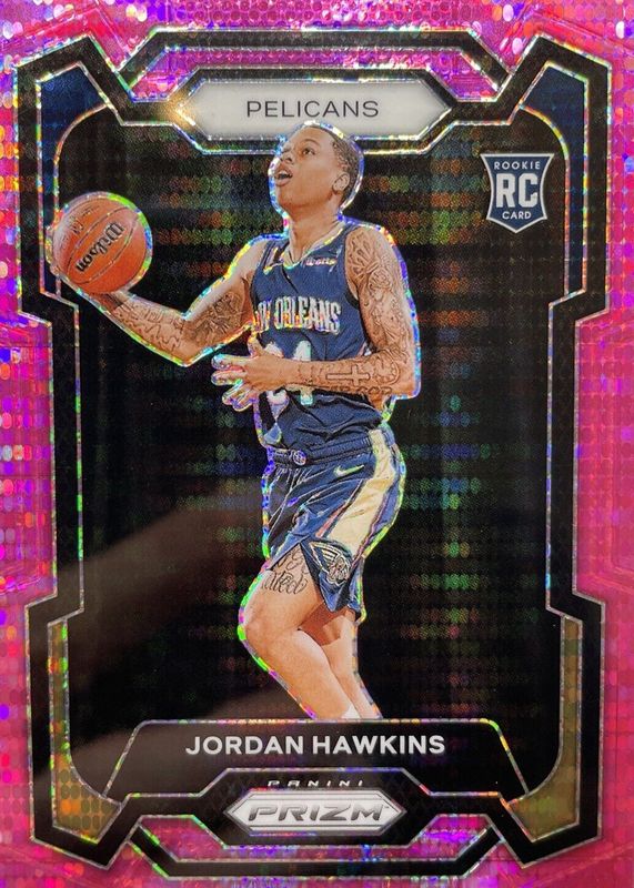 Jordan Hawkins 2023 Prizm #130 Pink Pulsar /42 Rookie SGC 9