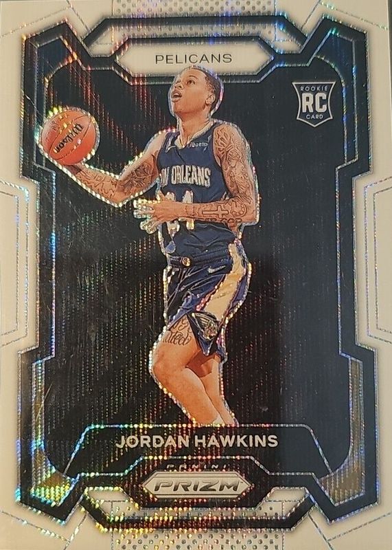 Jordan Hawkins 2023 Prizm #130 White Wave /38 Rookie BGS 9.5